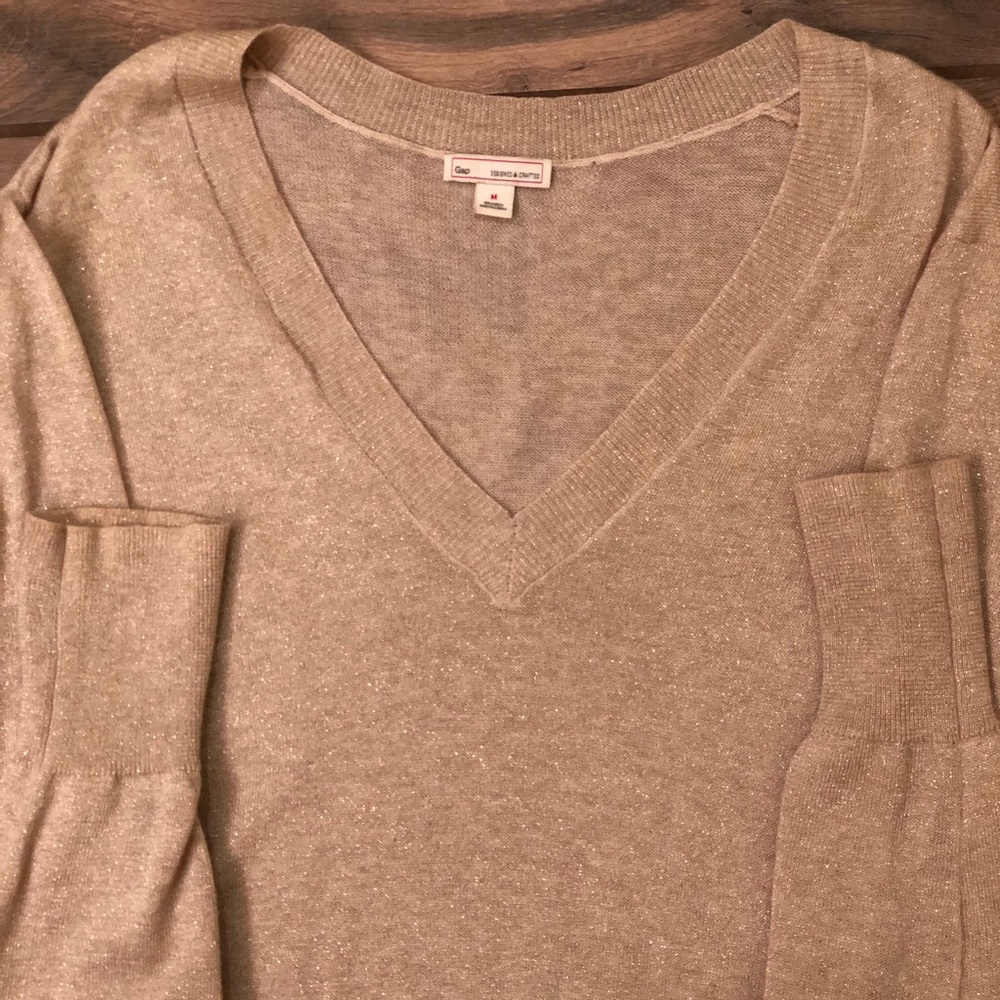 Gap Tan with Gold Flecks Sweater